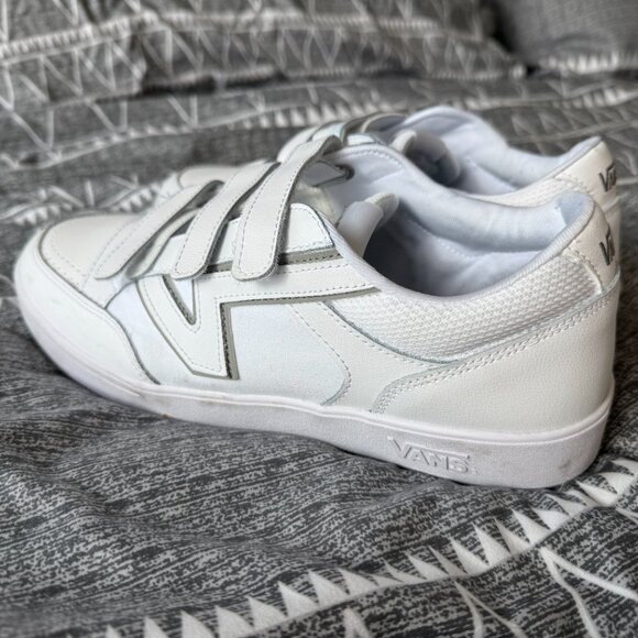 Vans ComfyCush White Leather Velcro Strap Sneakers – Men’s Size 12 - Picture 3 of 11